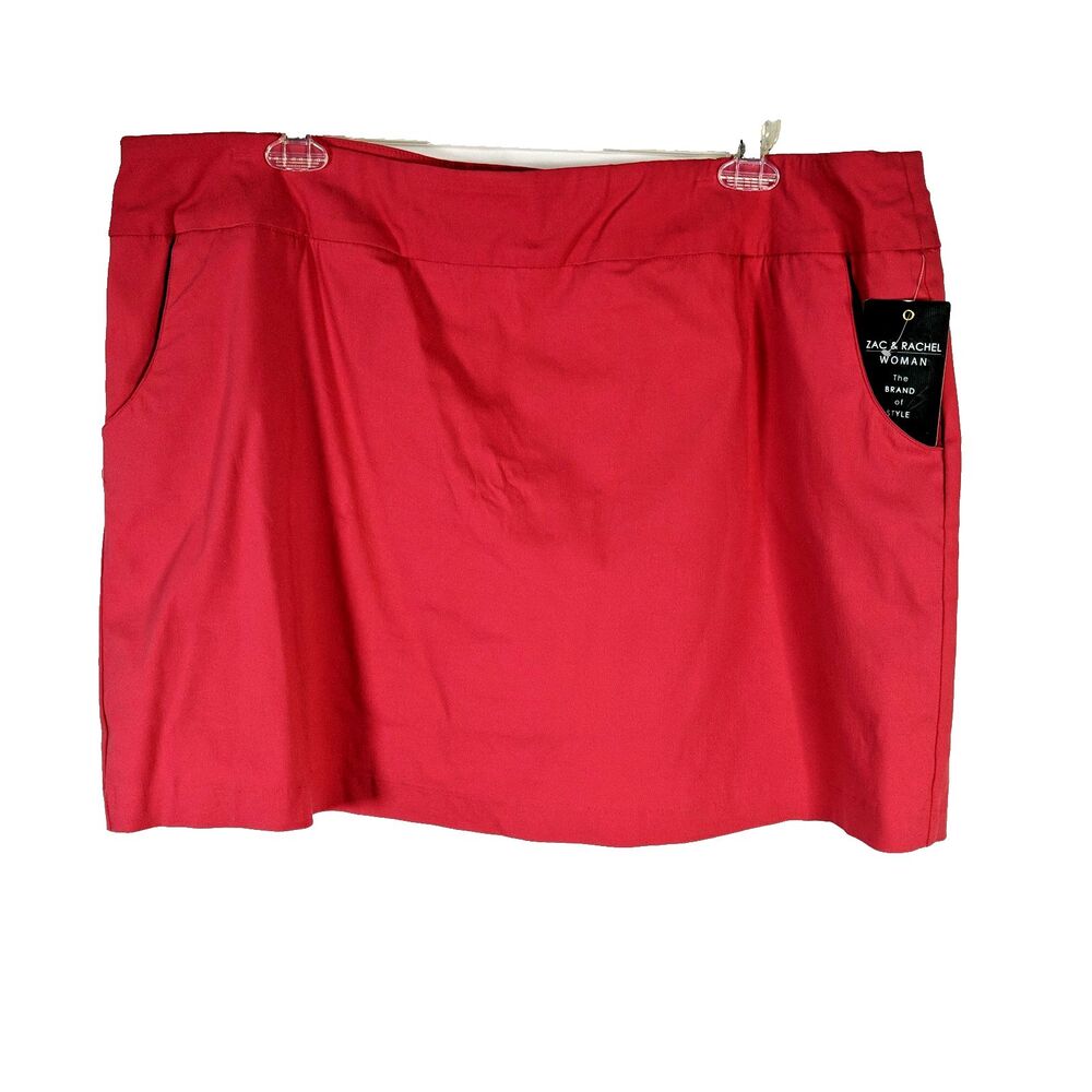 Zac and Rachel Woman Coral Skort Plus Size 2X Maui Rose Straight Skirt / Shorts